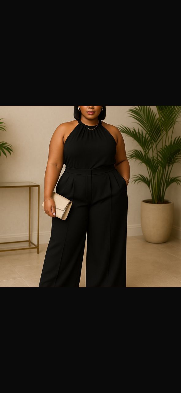 The Meridian palazzo with halterneck top - designed for curves