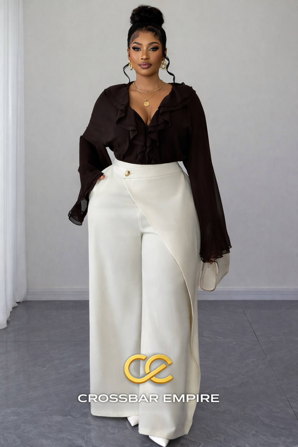 The Meridian — Cream Wide-Leg Palazzo