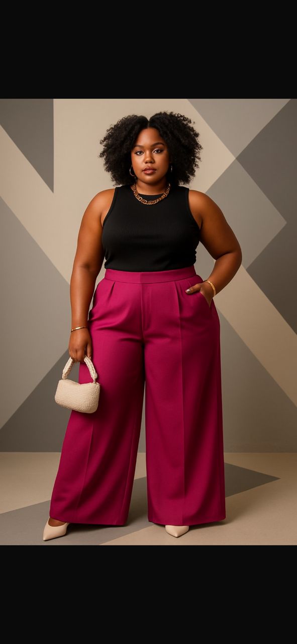 The Meridian palazzo in magenta - premium fabric