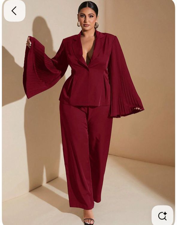 The Verdict — Burgundy Pleated Sleeve Suit